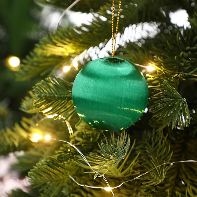 Syhood 24 Pcs Christmas Satin Balls Christmas Silk Ball Ornaments Satin Silk Xmas Tree Hanging for Xmas Tree Decor Holiday Party Decorations (Red,Green,2.2 Inch)