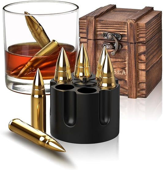 Gifts for Men Dad Husband, Whiskey Stones, Unique Christmas Anniversary Birthday Stocking Stuffers Gift Ideas for Him Boyfriend, Man Cave Stuff Cool Gadgets Retirement Bourbon Presents for Uncle