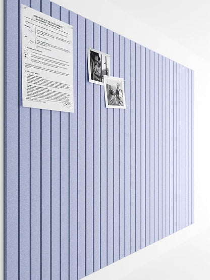 Bumusty Large Cork Board Alternative-47 x35 Felt Bulletin Board Tiles, with 30 Pushpins, 70 Adhesive Tabs, 12-Pack Slat Wall Paneling, Cork Boards for Office Push Pin Board Felt Board-Soft Periwinkle