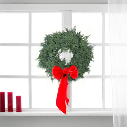 Dingion 2 Pcs 6 ft Christmas Cedar Garland - Artificial Realistic Green Faux Cedar Pine Garland Soft and Thick for Home Table, Mantle, Wall, Door, Indoor & Outdoor Christmas Party Decorations