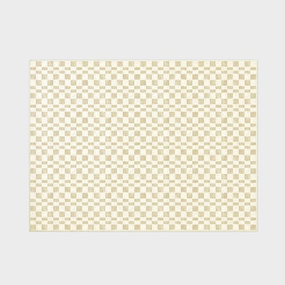 EVERGRACE Checkered Plaid Area Rug - Soft Faux Wool, 9x12, Washable, Anti Slip, Large, for Entryway, Bedroom, Living Room, Hallway, Kitchen, Dining Room and Laundry, Beige