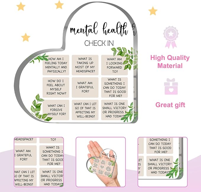 Psychotherapy Office Art Decor, School Therapist Painting Acrylic Heart Gift Psychologist Office Psych Quotes Decorations for Counselor Office Decor, Therapy Anxiety, Counselling Anxiety CBT Counselor