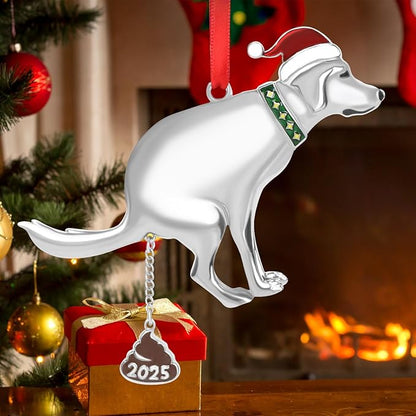 Dog Christmas Ornaments, Funny Dog Ornaments for Tree Decorations, Christmas Novelty Pet Ornament 2025 for Xmas Holiday Exchange Gag Gifts