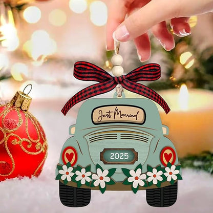 First Christmas Married Ornament 2025, Just Married Ornaments, Our First Christmas As Mr and Mrs, Wedding Ornament - Gifts for Newlyweds, Wedding Gifts for Couples, Bridal Shower Gift