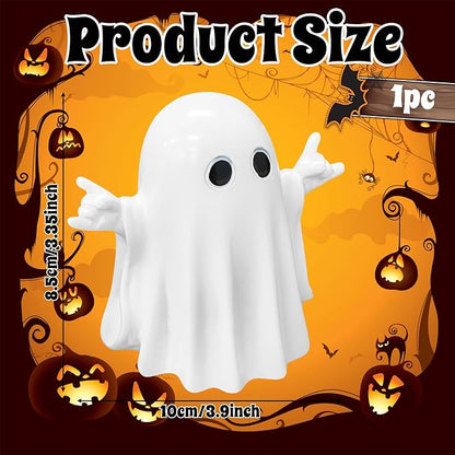 Halloween Ghost Figurine - Funny Ghost Statue, Cute Rock Ghost for Gift Props Tabletop Home Decor Ghosts Halloween Decorations Indoor