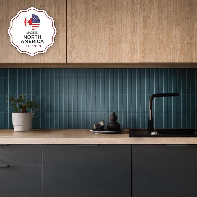 SMART TILES Peel and Stick Backsplash - 5 Sheets of 11.43" x 9" - 3D Adhesive Peel and Stick Tile Backsplash for Kitchen, Bathroom, Wall Tile