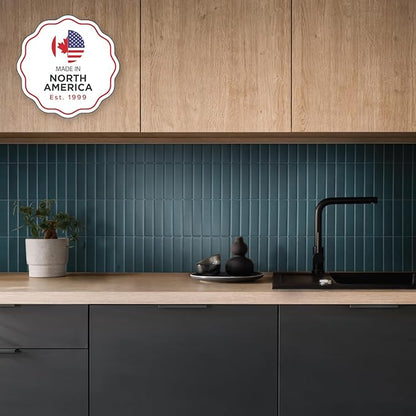 SMART TILES Peel and Stick Backsplash - 5 Sheets of 11.43" x 9" - 3D Adhesive Peel and Stick Tile Backsplash for Kitchen, Bathroom, Wall Tile