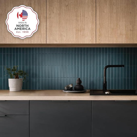 SMART TILES Peel and Stick Backsplash - 5 Sheets of 11.43" x 9" - 3D Adhesive Peel and Stick Tile Backsplash for Kitchen, Bathroom, Wall Tile