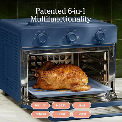 Our Place Large Wonder Oven | 6-In-1 Toxin-Free Air Fryer & Toaster with Steam Infusion | Family-Sized 32QT, 1700W Countertop Design | Includes Bake Tray, Fryer Basket, Large Racks | Blue Salt