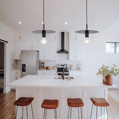 Modern Pendant Lighting Black Farmhouse Pendant Light with 11.81" Dome Industrial Mid Century Knurled Texture Hanging Lamp Ceiling Light Fixture Kitchen Island Dinning Room Bedroom