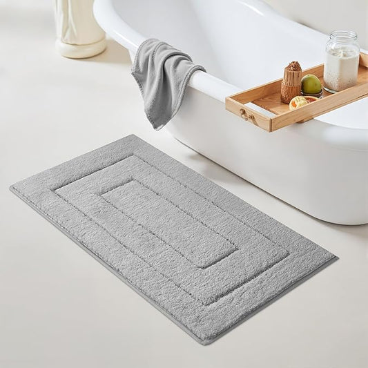 GRANNY SAYS Long Bathroom Rug Mat, Bath Mats Non-Slip, Super Soft and Water Absorbent, Large Bath Rugs, Machine Wash Dry, Bathroom for Floor, Tub and Shower, 24 x 43