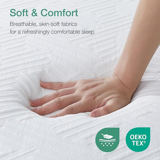 Novilla Mattress XL Twin Size,12 Inch Gel Memory Foam Mattress in a Box for Cool Night & Motion Isolation,Medium Firm Feel, Bliss