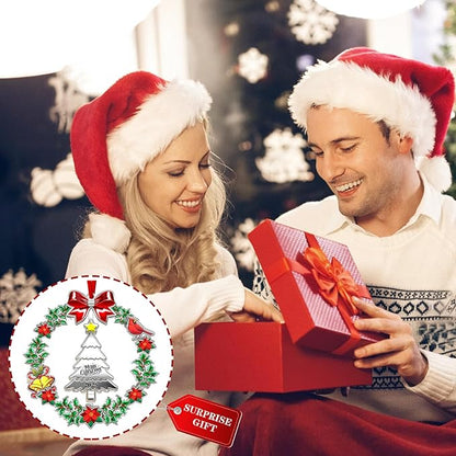 Christmas Ornament 2025 for Christmas Tree Decorations, Dated 2025 Christmas Wreath Ornament with Rotatable Christmas Tree for Holiday Decorative Keepsake Gift