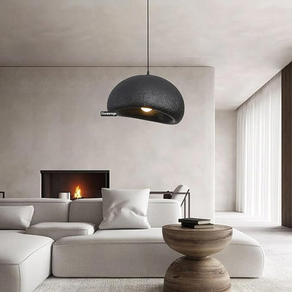19.7in Wabi Sabi Pendant Lights Kitchen Island Lighting Fixture Ceiling Mount Black Modern Japanese Lamp Japandi Chandelier for Dining Living Room Hallway Bedroom Restaurant Hanging Lamp