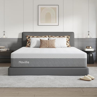 Novilla Mattress King, 14 Inch King Size Memory Foam Mattress in a Box for Suppotive, Pressure Relieving & Plush Comfort, Bliss