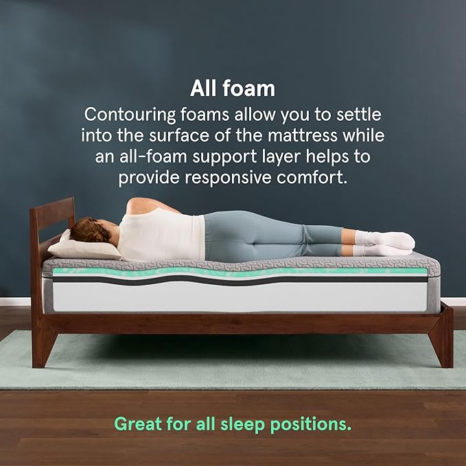 Tuft & Needle - Mint Medium Plush Gel Foam Queen Mattress - Enhanced Cooling, Responsive Comfort, Pressure Relief and Support, CertiPUR-US, 100-Night Trial, and 10 Year Limited Warranty