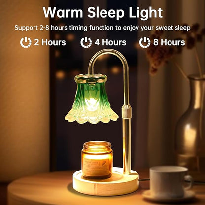 GEEZO Fragrance Candle Warmer Lamp，Electric Candle Warmer with Timer & Dimmer，Mom Christmas Birthday Gifts for Women, House Warming Gifts New Home Bedroom Decor