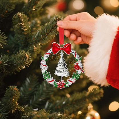 2025 Christmas Ornament for Christmas Tree Decorations, Double-Sided Rotatable Dated 2025 Wreath Ornaments, 3.3x3.3 Inch Ornament for Tree Wreath Door Fireplace Decorative Keepsake Gift