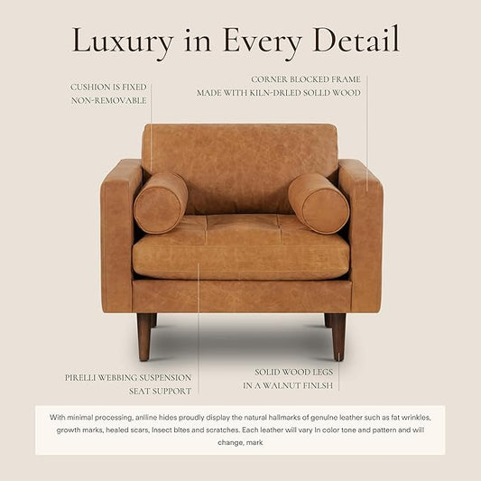 POLY & BARK Napa Furniture, Cognac Tan