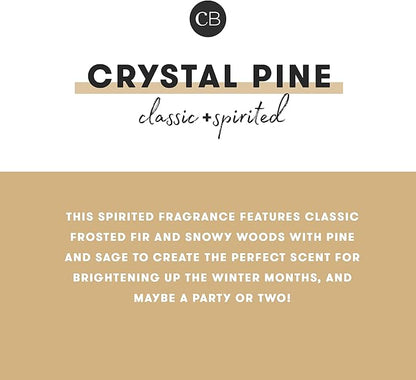 Capri Blue Crystal Pine Scented - Glimmer Inverted Jar Candles - Soy Candles - Holiday Candle with Emerald Green & Gold Ombre Glass Candle (10 oz)