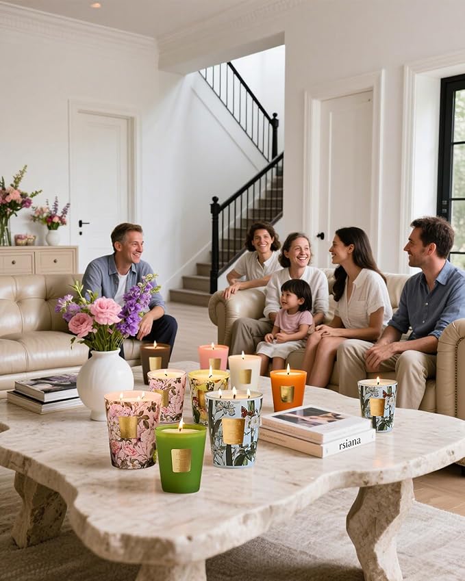 M&SENSE Fudgy Cocoa Brownie Scented Candle 35oz 150H Burn Time Long Lasting, 3-Wick Natural Aromatherapy Fall Winter Candle, Home Fragrance Housewarming Christmas Thanksgiving Festival Gifts