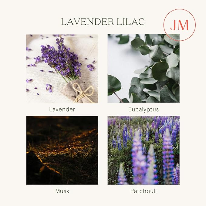 LA JOLIE MUSE Candles for Home Scented, Lavender Lilac Scented Candle, Natural Soy Wax, Luxury Jar Candles for Women, 80 Hours Long Burning, 12.3oz