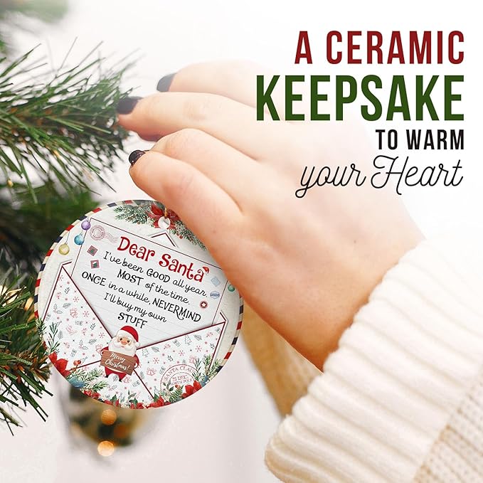 ZAGKOO Funny Christmas Ornaments 2025 - Funny Ornaments for Adults - Hilarious Gag Gifts Christmas for Men Women Coworkers - White Elephant Ornament, Gifts Exchange Idea, Santa Vintage Ornament