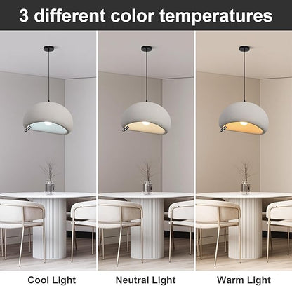 19.7in Wabi Sabi Pendant Lights Kitchen Island Lighting Fixture Ceiling Mount Grey Modern Japanese Lamp Japandi Chandelier for Dining Living Room Hallway Bedroom Restaurant Hanging Lamp