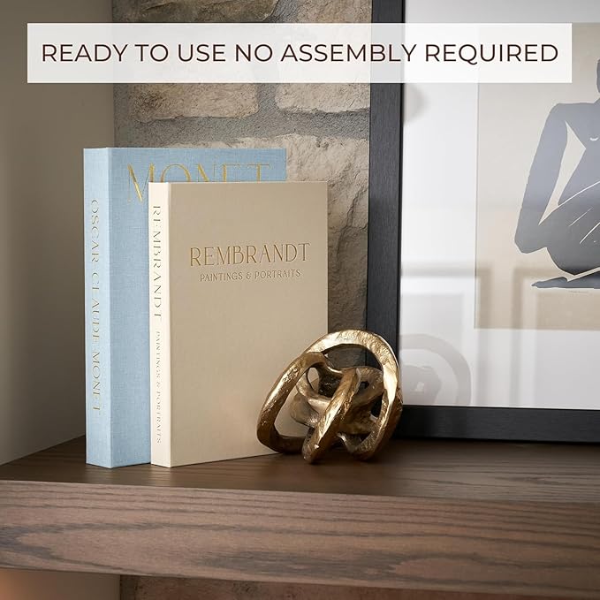 Beautiful Decorative Books - Set of 2 Linen Boxes Enhance Your Table, Bookshelf or Mantel Decor - Stylish Fake/Faux Books for Modern Home Decoration, Photo Storage and as a Keepsake Box