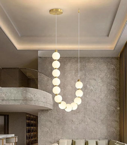 Modern Chandeliers LED Dimmable Light Acrylic Balls Ceiling Pendant Lighting for Living Room Dining Room Bedroom Adjustable Hanging Lights 25 Watts Gold Lamp