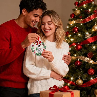 Dated Christmas Ornament 2025 Decoration - Rotatable Snowman Metal Hanging Decoration for Xmas Tree, Wreath, Mantel | Holiday Keepsake Gift for Family & Friends