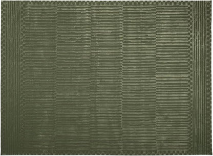 Revival Rugs Soloba 10'6" x 14'3" Washable Area Rug for Living Room Bedroom - 100% Recycled Oeko-TEX Certified, Medium Pile, Green