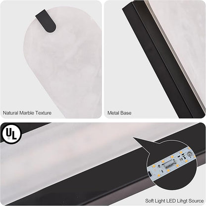 ZEROUNO 14.2 inch Alabaster Wall Sconces, Natural Marble Wall lamp,Dimmable Alabaster Wall Light Fixtures for Stairs Bathroom Living Room Bedroom or Vanity,Hallway