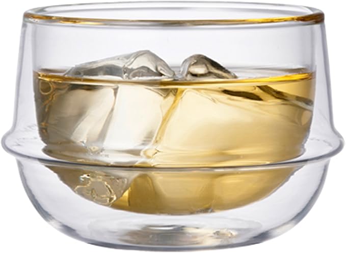 KINTO 23105 KRONOS Double Wall Tea Cup, 6.8 fl oz (200 ml), Heat-Resistant Glass, Microwave and Dishwasher Safe, Gift, Present