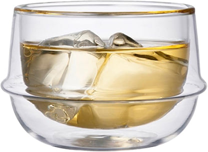 KINTO 23105 KRONOS Double Wall Tea Cup, 6.8 fl oz (200 ml), Heat-Resistant Glass, Microwave and Dishwasher Safe, Gift, Present