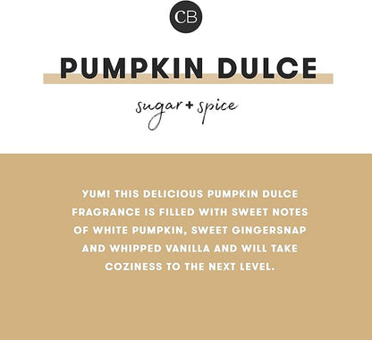 Capri Blue Glimmer Jar Candles - Luxury Holiday Scented Candles for Home - Long Lasting Soy Wax Blend - Scented Holiday & Home Decor - Pumpkin Dulce Inverted Jar (10 oz)