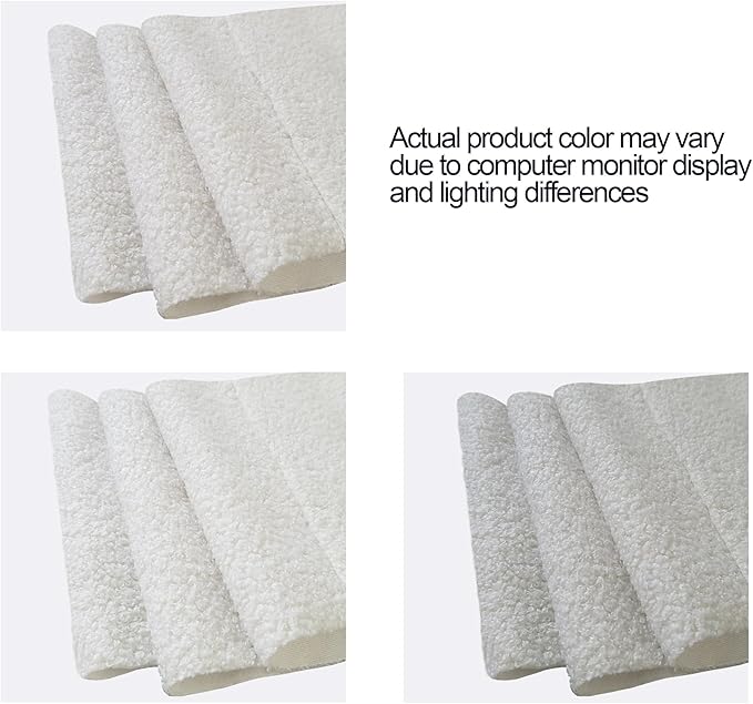 Queen Size Boucle Upholstered Platform Bed Frame with Vertical Stripes Tufted Headboard 2 Drawers Storage Wooden Slat Mattress Support Easy to Assemble No Box Spring Needed Noise Free No Slip Ivory