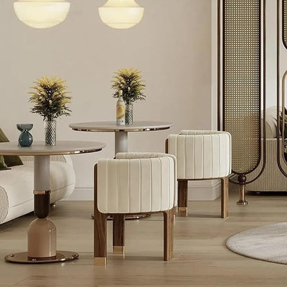 Velvet Fluted Accent Chair for Living Room with Wood Frame, High Resilience Foam, Elegant Modern Armchair (Beige)