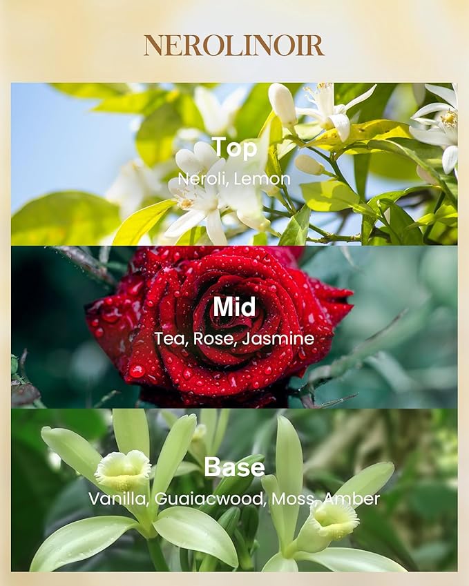 M&SENSE Neroli Noir Scented Candle, Natural Soy Candles Fall Winter Non Toxic 14.1oz 60H Slow Burning, Stress Relief Calm Home Fragrance Housewarming Thanksgiving Christmas Gifts