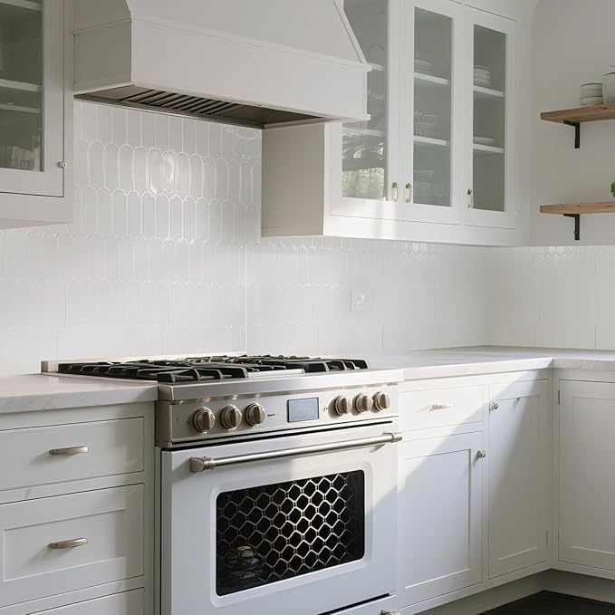 Art3d 12 x 12 Inch Heavy-Duty Peel and Stick Backsplash, Self-adhesive Wall Tiles for Kitchen Bathroom Decor, 10-Pack White