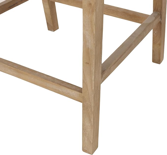 Merax 25.5" Fabric Upholstered Wood and Cane Counter Stools with Backrest,Set of 2,French Country Barstools Chair Dining Chair