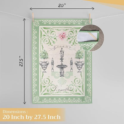 Maison d'Hermine Dish Towels 100% Cotton Absorbent Jardin Du Roy Set of 2