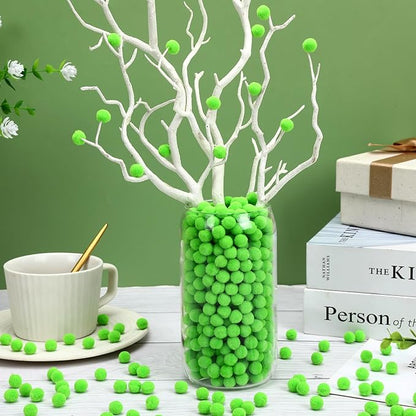 SEPGLITTER Christmas Pom Poms Balls, 1000 Pieces Light Green Pompoms Pom Poms for Crafts Making DIY Holiday Christmas Decorations Supplies (0.4i NCH/1 cm )