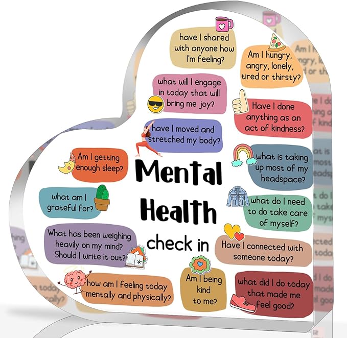 Therapy Office Decor, Mental Health Check In Decorations for School Counselor CBT DBT Therapy Counseling Poster Anxiety Relief Social Psychology Decoration