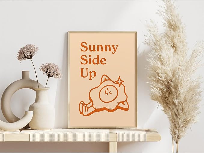 Retro Trendy Wall Art Decor Kitchen Aesthetic Canvas Wall Art Vintage Cute Pictures Funny Green Posters Retro Pink Prints Vintage Gallery Painting Funky Artwork for Room 12x16 Inch Unframed Set of 6