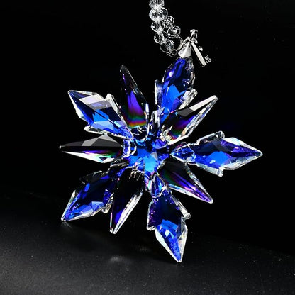 2025 Annual Edition Crystal Snowflake Christmas Ornament,Iridescent Holiday Tree Keepsake, Window Suncatcher,Winter Decor Gift(2025 Colorful)