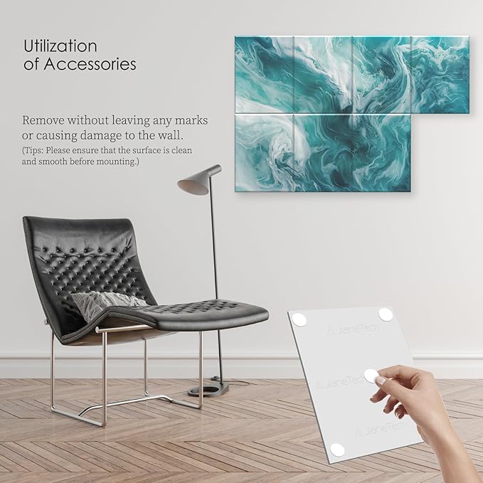 8-Pack Art Acoustic Panels Sound Absorbing Panels, 48x32 Inch Decorative Acoustic Panels, Sound Absorbing Wall Art with Nano Glue for Recording and Home Studio, Office,Conference