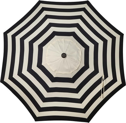 Blissun 9' Outdoor Patio Umbrella, Outdoor Table Umbrella, Yard Umbrella, Market Umbrella with 8 Sturdy Ribs, Push Button Tilt and Crank
