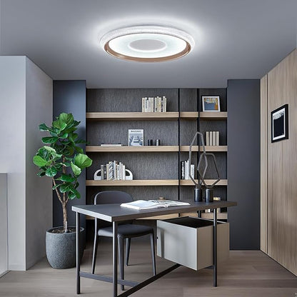 LED Flush Mount Ceiling Light, 19inch Round Dimmable Ceiling Lamp, Multiple Modes, 3000K-6000K, 60W, Modern Living Room Lighting Fixture for Entryway, Dining Room, Bedroom, Bathroom, Study