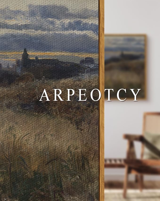 ARPEOTCY Framed Canvas Wall Art Prints, 24x36 Inch, Vintage Farmhouse Landscape Prints for Wall Decor, Large Hanging Art for Bedroom, Living Room, Bathroom, Office